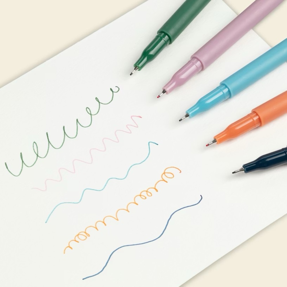 Papier Quintet Fineliners Set of 5 New - Picture 7 of 7